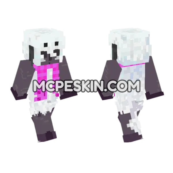Woke Sheep Outfit Minecraft Bedrock skin, front and back