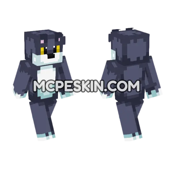 Wolf Skin Minecraft Bedrock skin, front and back