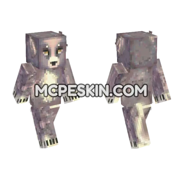 Wolf Skin Owhiumx Minecraft Bedrock skin, front and back