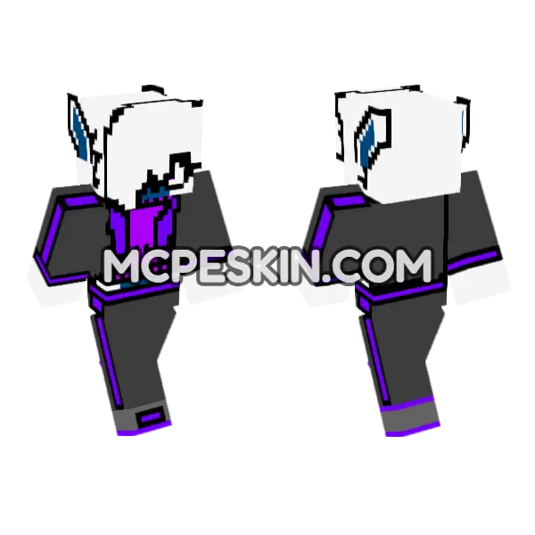 Wolfy Scrap Ballora Minecraft Bedrock skin, front and back