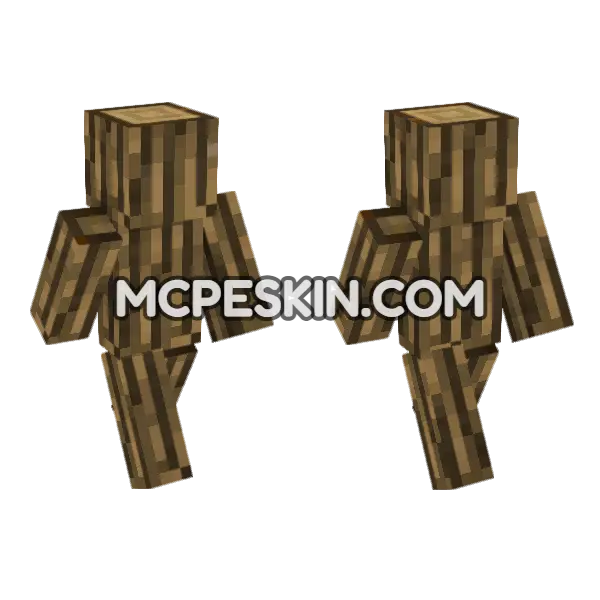 Wooden Fence Skin Minecraft Bedrock skin, front and back