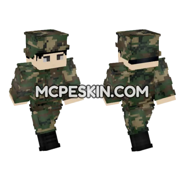 Woodland Camo Soldier, front and back