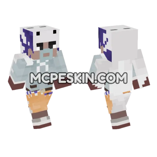 Wopal Minecraft Bedrock skin, front and back