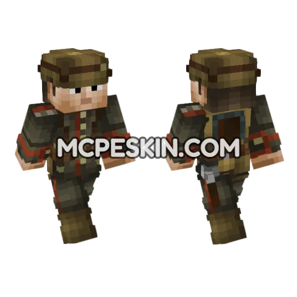 Ww1 German Soldier Minecraft Bedrock skin, front and back
