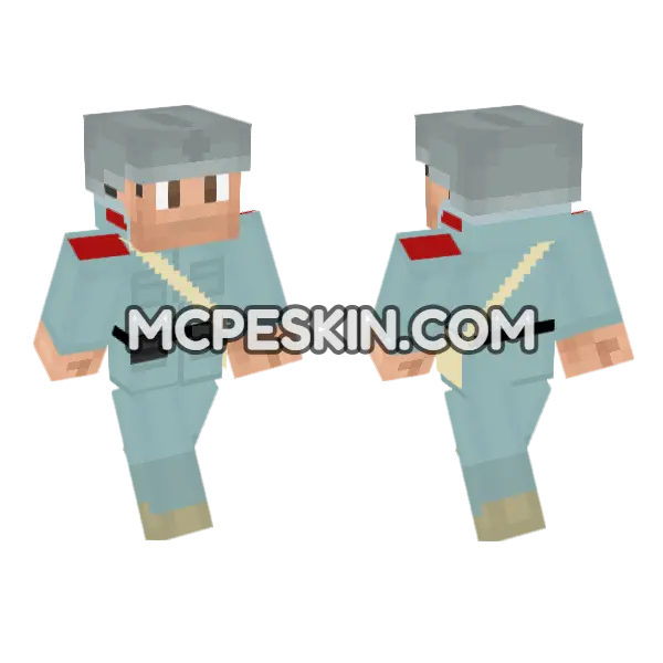 WW1 Romanian Soldier Minecraft Bedrock skin, front and back