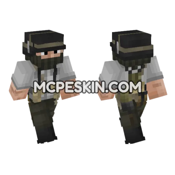 WW2 German Soldier Skin Minecraft Bedrock skin, front and back