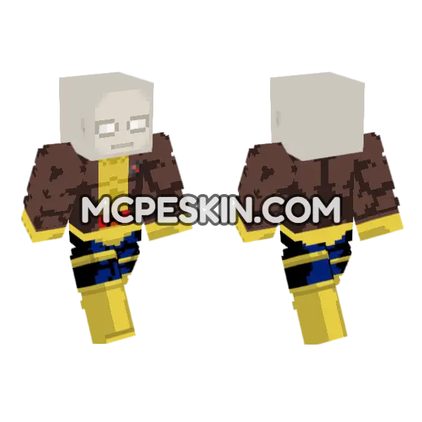 X Men 97 Marvel Skin Minecraft Bedrock skin, front and back