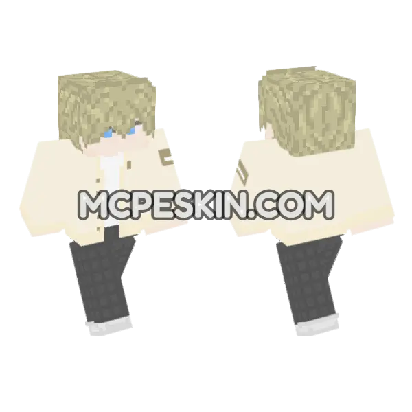 Xavier Love Deepspace Lads Minecraft Bedrock skin, front and back
