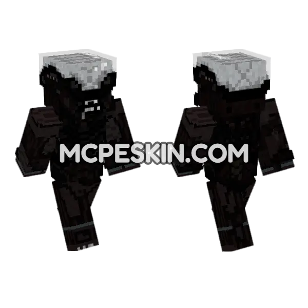Xenomorph Drone 4830884 Minecraft Bedrock skin, front and back