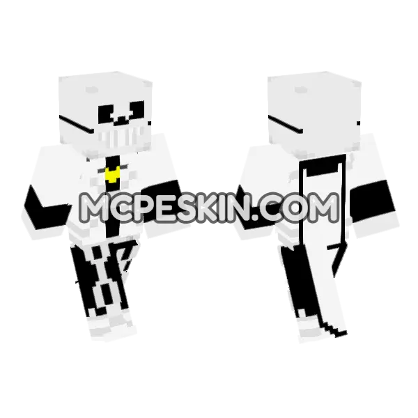 Xtale Sans Cross X Minecraft Bedrock skin, front and back