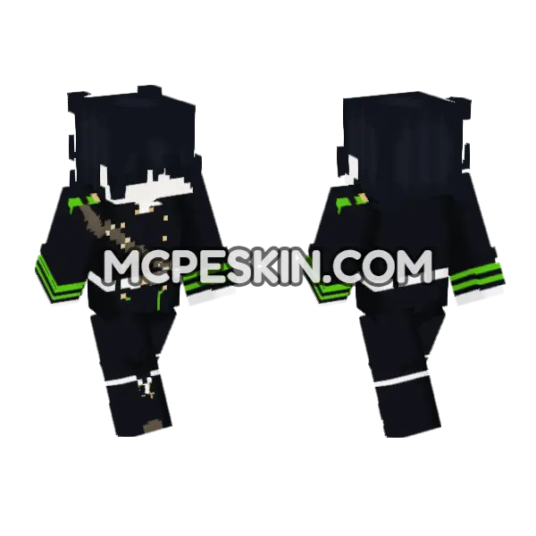 Y Ichir Seraph Of The End Minecraft Bedrock skin, front and back