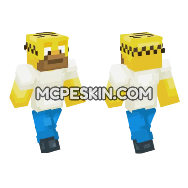 Yellow Duck Skin Minecraft Bedrock skin, front and back