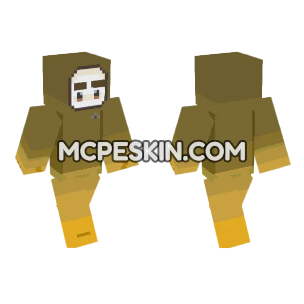 Yellow Fall Guy Skin, front and back