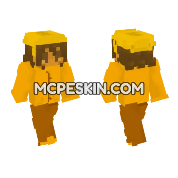 Yellow Hoodie Boy, front and back