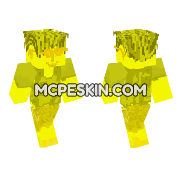 Yellow Jam Man Minecraft Bedrock skin, front and back