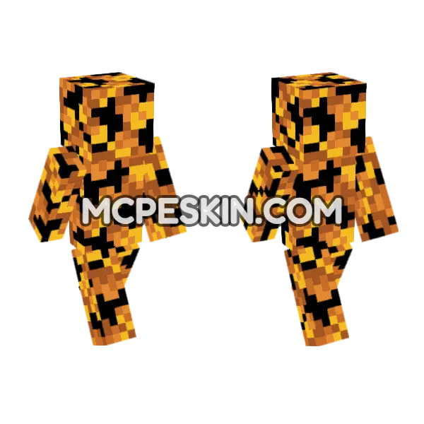Yellow Poplar Leaves Minecraft Bedrock skin, front and back