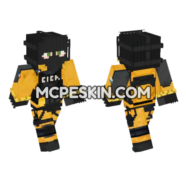 Yellow Safety Vest Operator, front and back