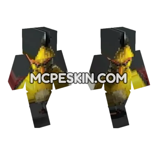 Yellow Skin Minecraft Bedrock skin, front and back