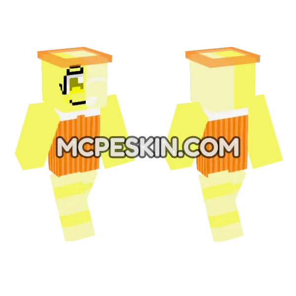 Yellow Striped Outfit, front and back