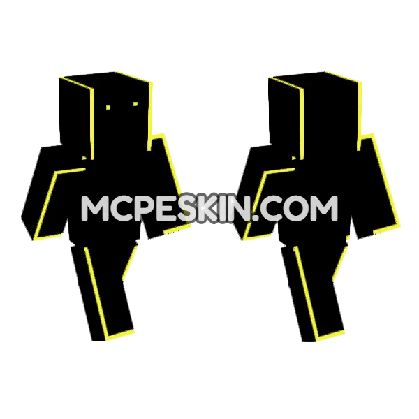 Yellow Stripes 4880212 Minecraft Bedrock skin, front and back