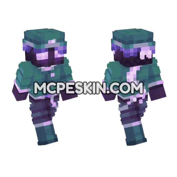 Yes Man Minecraft Bedrock skin, front and back