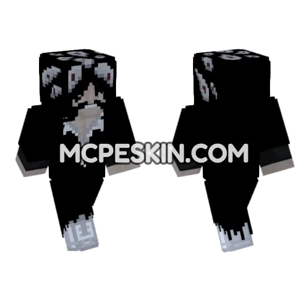 Yhwach Bleach Minecraft Bedrock skin, front and back