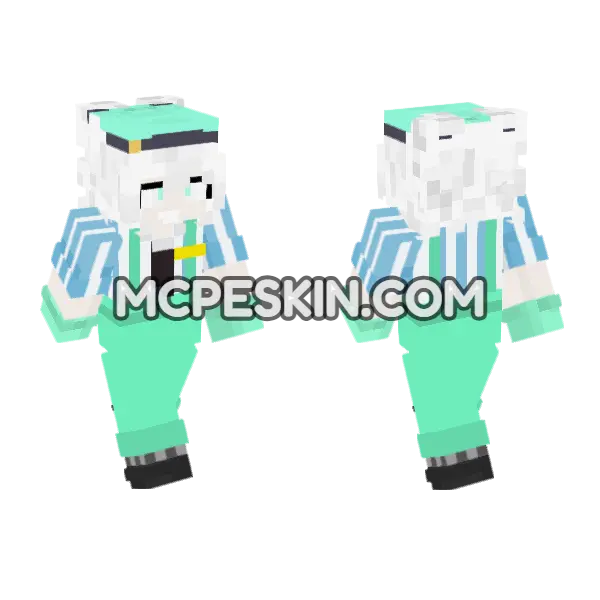 Yi Xi 2p Mesmerizer Minecraft Bedrock skin, front and back