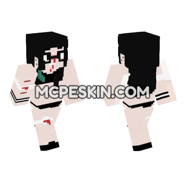 Yi Xi Salt Wound Routine Minecraft Bedrock skin, front and back