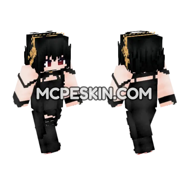 Yor On Work Minecraft Bedrock skin, front and back