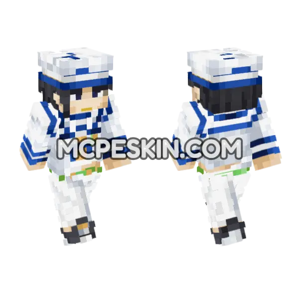 Yoshikage Kira Part 8 Minecraft Bedrock skin, front and back