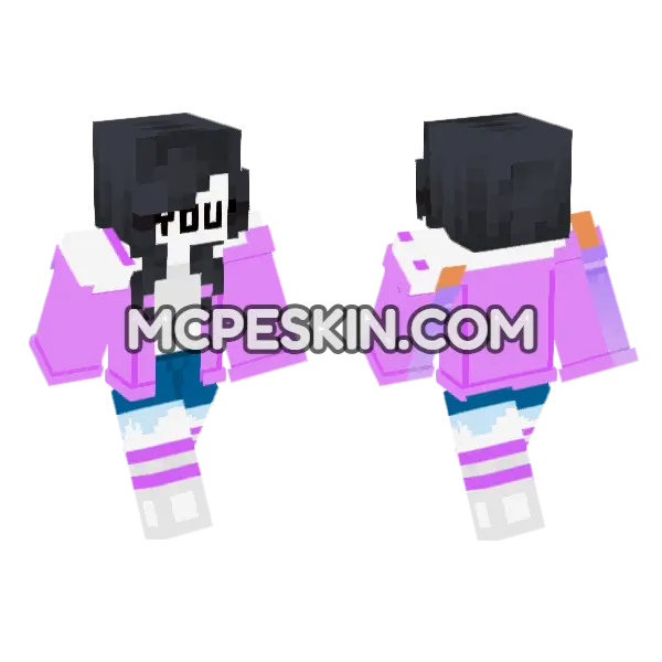 You Are Aphmau Minecraft Bedrock skin, front and back