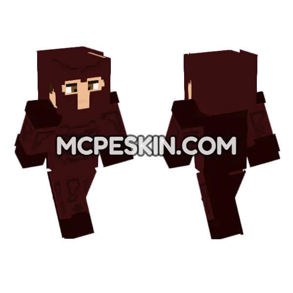 Young Magneto Minecraft Bedrock skin, front and back
