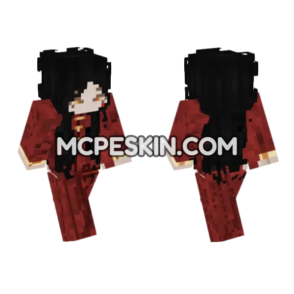 Yue Wuhuan Red Dress, front and back