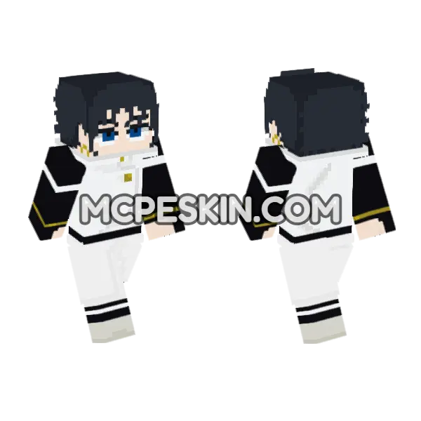 Yuka Okkotsu Minecraft Bedrock skin, front and back