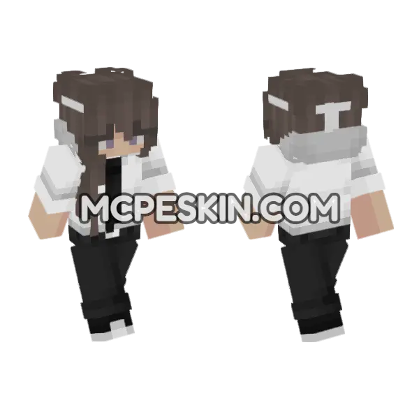 Yuki Skin Minecraft Bedrock skin, front and back