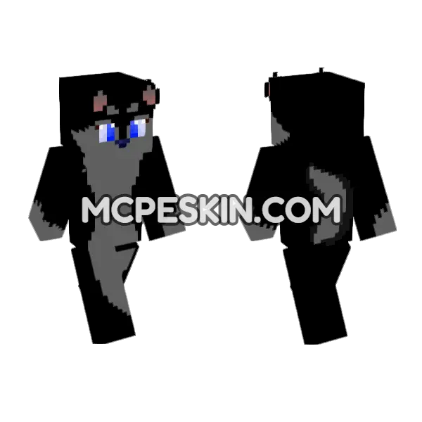 Zane Wolf Minecraft Bedrock skin, front and back