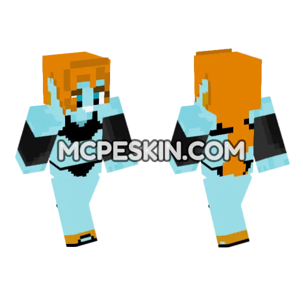 Zangya Bikini Minecraft Bedrock skin, front and back