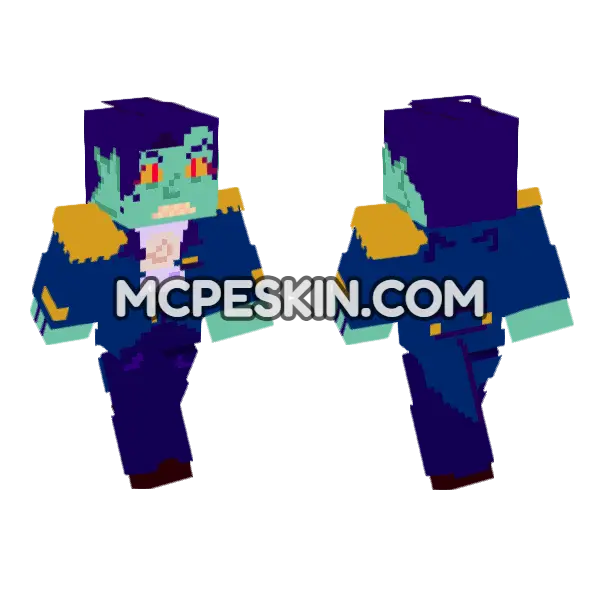 Zarine MC OC Minecraft Bedrock skin, front and back