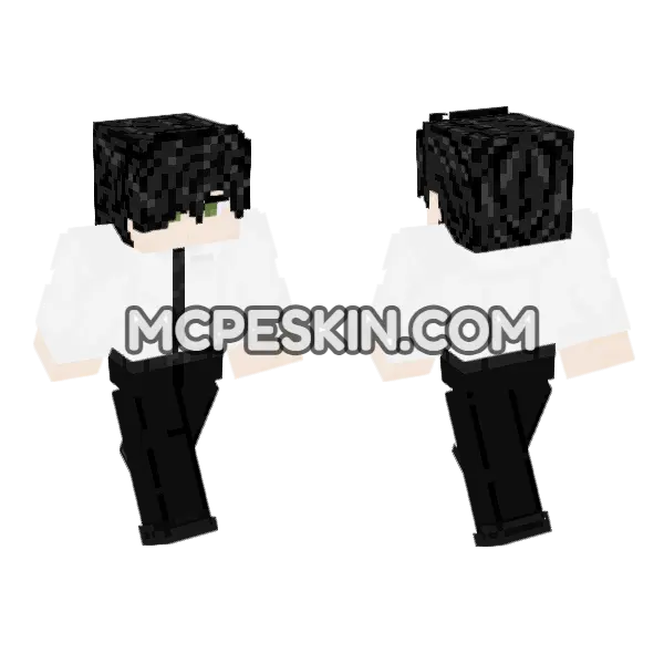 Zayne Love Deepspace Bright Clarity Minecraft Bedrock skin, front and back