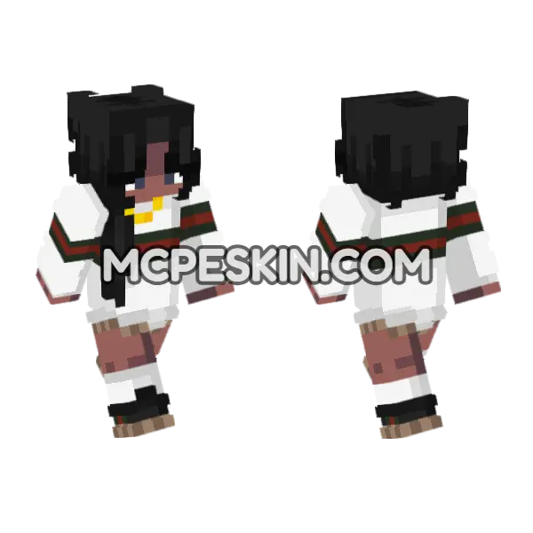 Zoe Minecraft Bedrock skin, front and back