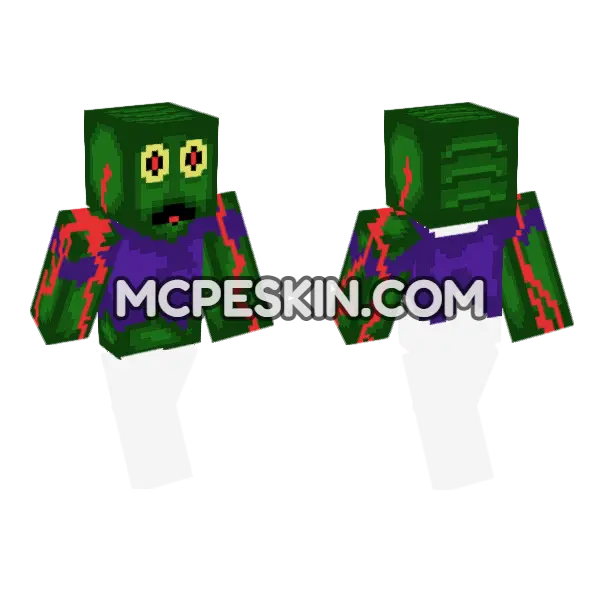 Zombie 5555292 Minecraft Bedrock skin, front and back