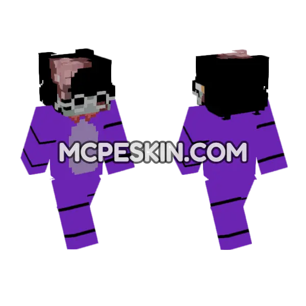Zombie Bonnie Boy Minecraft Bedrock skin, front and back