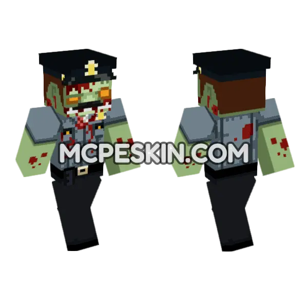 Zombie Cop Skin, front and back