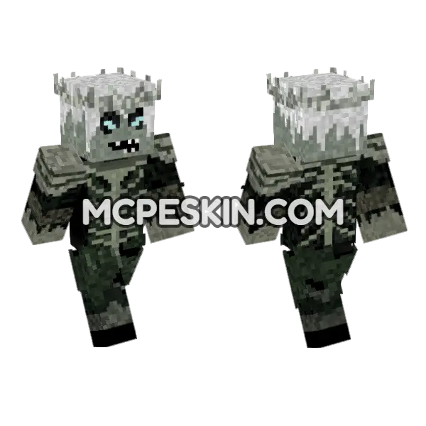 Zombie King Minecraft Bedrock skin, front and back