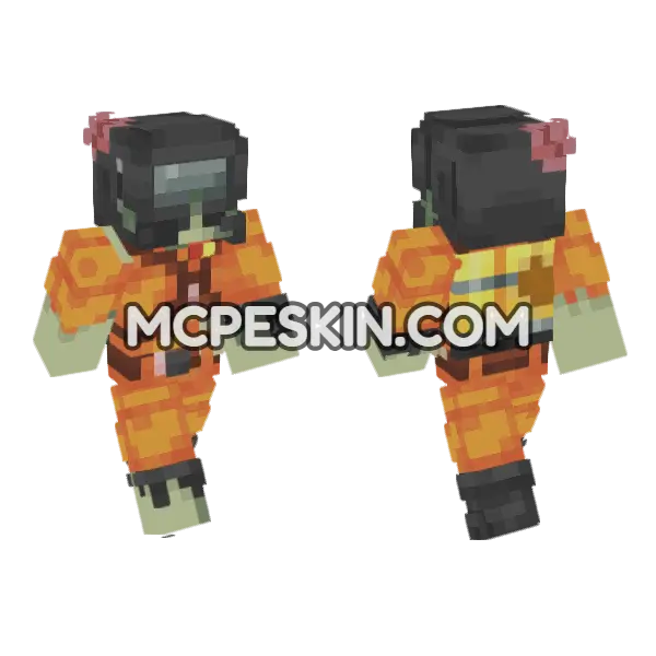 Zombie Skin Minecraft Bedrock skin, front and back